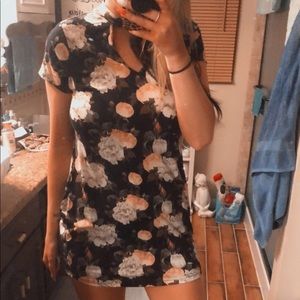 Floral t shirt dress
